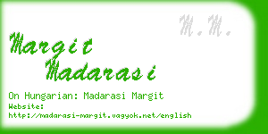 margit madarasi business card